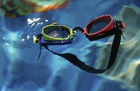 Swim goggles, bikes, running gear
